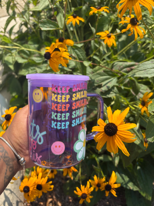 Keep On Smiling Jelly Glass