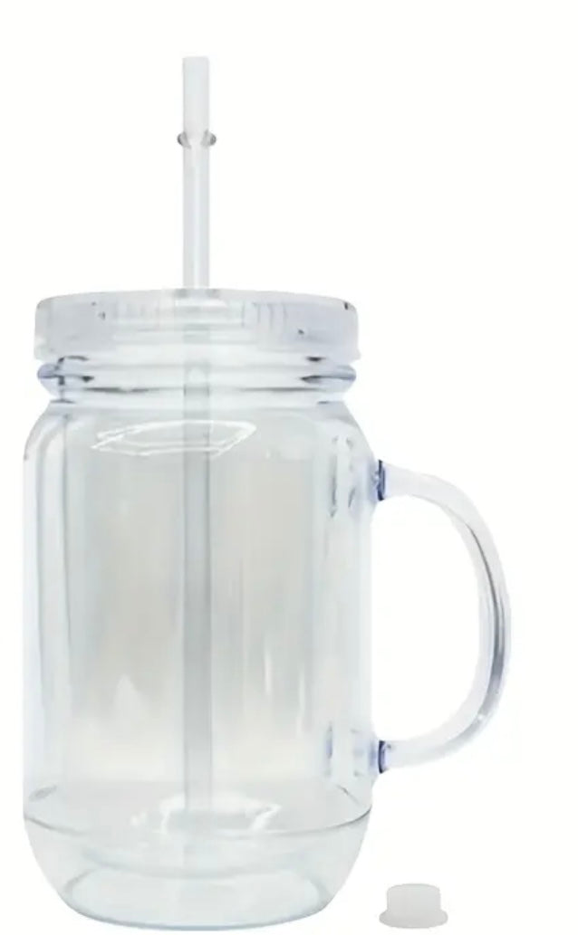 Mason Jar Snow Globe Tumbler