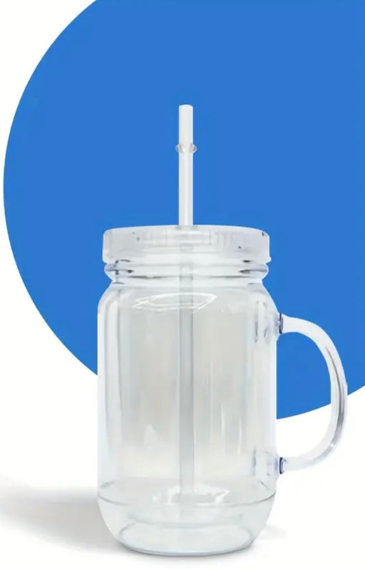 Mason Jar Snow Globe Tumbler