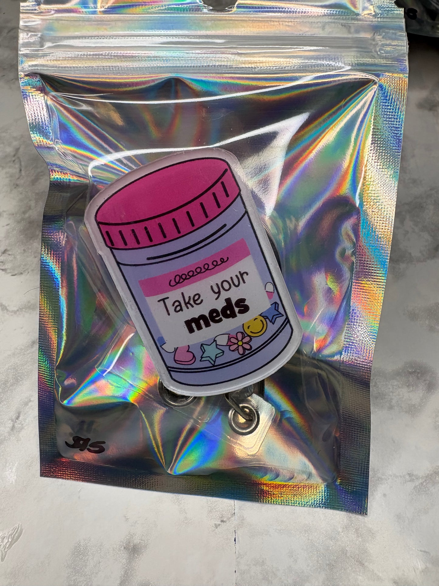 Take Your Meds Badge Reel