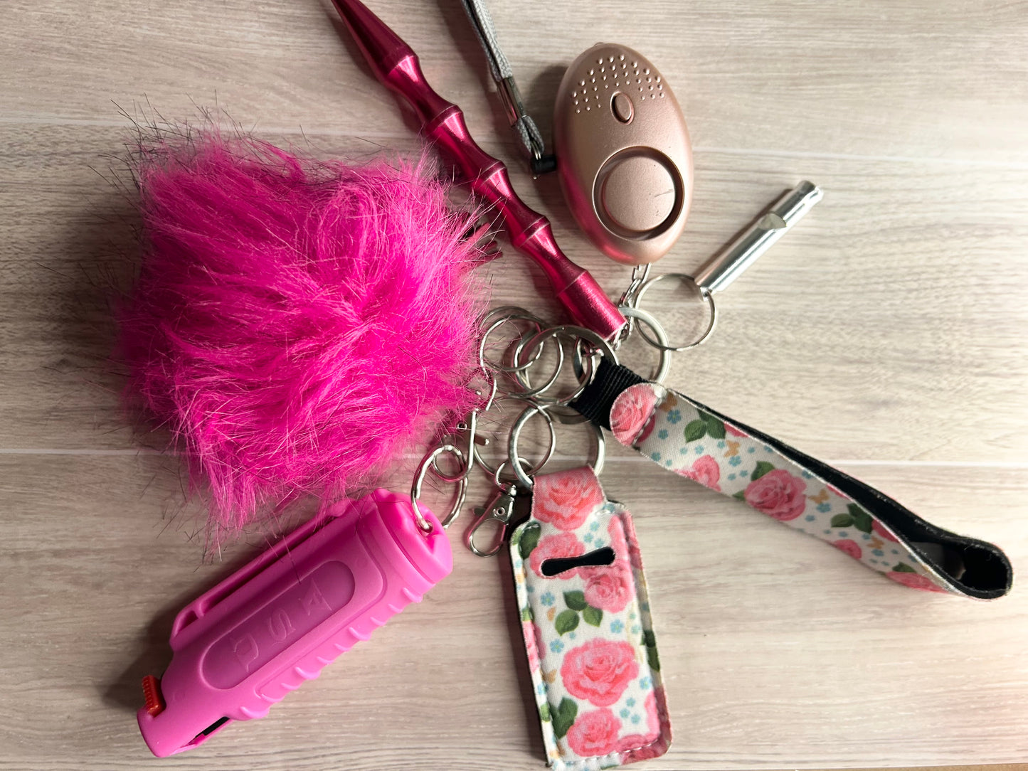 Pink Self Defense Keychain