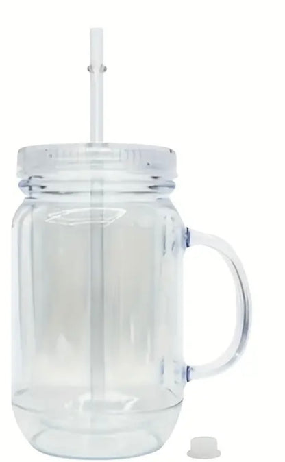 Mason Jar Snow Globe Tumbler